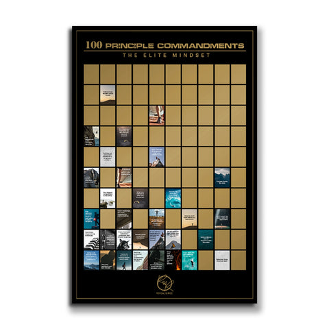 Scratch Poster - 100 Principle Commandments