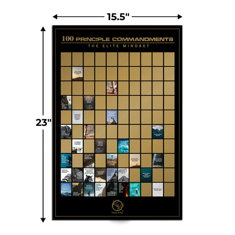 Scratch Poster - 100 Principle Commandments